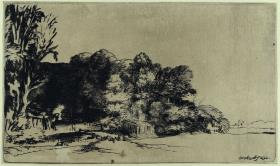 Die Landschaft mit der Baumgruppe