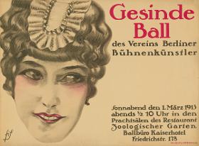 Gesinde Ball des Vereins Berliner Bühnenkünstler 1913