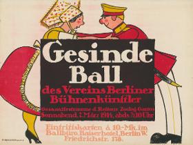 Gesindeball des Vereins Berliner Bühnenkünstler 1914