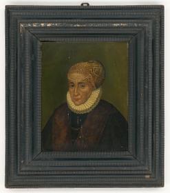 Porträt einer Frau mit goldenem Steuchlein und Schaube