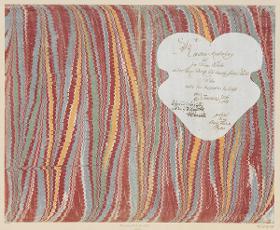 Kammmarmorpapier (Einband für eine Akte mit Etikett, 1767/68)