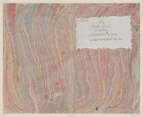 Kammmarmorpapier (Einband für eine Akte mit Etikett, 1799/1800)