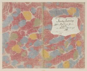 Kammmarmorpapier (Einband für eine Akte mit Etikett, 1780/81)