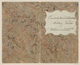 Ringadermarmorpapier (Einband für eine Akte mit Etikett, 1815)
