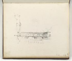 Der Ponte Vecchio in Florenz (Skizzenbuch Seite 10)