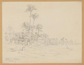 Ägypten-Expedition, Memphis, Grab des Sheik bei Mitrahenne auf d. alten Memphis