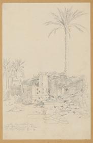Ägypten-Expedition, Memphis, Skizze eines Hauses vom Dorf Mitrahenna