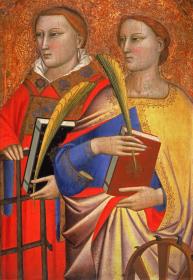 Der heilige Laurentius und die heilige Katharina