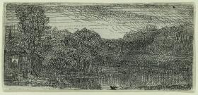 Kleine graue Landschaft (Der Waldsee)