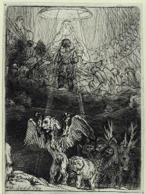 Illustration zu Menasseh ben Israels „Piedra Gloriosa“: Daniels Vision der vier Biester