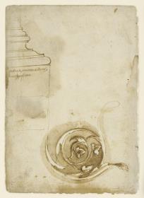 Profil eines Piedestals vom Titusbogen und eine Rosette