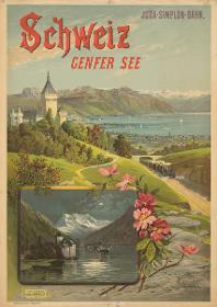 Jura-Simplon Bahn. Schweiz Genfer See