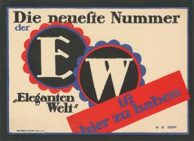 Die neueste Nummer der Eleganten Welt EW (Modezeitschrift) ist zu haben