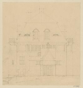 Darmstadt, Oberhessisches Haus, Aufriss der Nordfassade