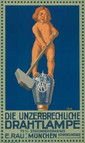 Die unzerbrechliche Drahtlampe, E. Rau
