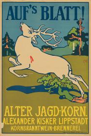 Aufs Blatt! Alter Jagd-Korn Alexander Kisker Lippstadt Kornbranntwein-Brennerei