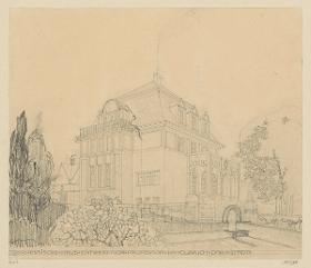 Darmstadt, Oberhessisches Haus, Perspektive von Südwesten