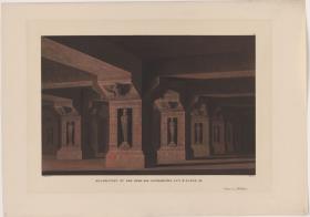 Die Zauberflöte. Oper von Wolfgang Amadeus Mozart. Entwurf zur 9. Dekoration. Im Mausoleum