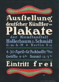 Ausstellung deutscher Künstler-Plakate der Kunstanstalt Hollerbaum & Schmidt