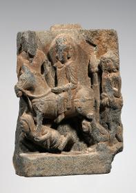 Erzählende Szene (Fragment): Die Flucht des Bodhisattva