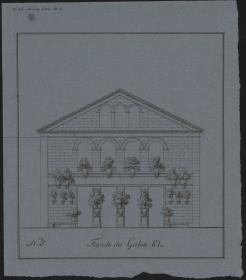 Köstritz. Schloss. Fassade des Giebels nach "K.L."