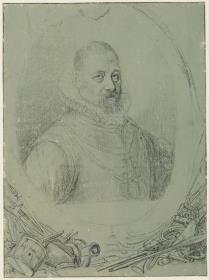 Brustbild des Wilhelm a S. Clemente. Gleichseitige Vorlage für einen Stich Sadelers