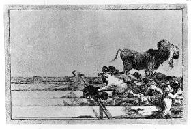 Desgracias acaecidas en el tendido de la Plaza de Madrid / Unglücke, die sich bei der Verlegung der Plaza de Madrid ereigneten (Tauromaquia 21)