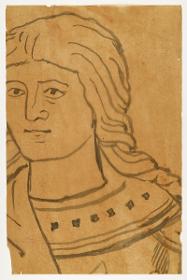 Kopf im Halbprofil nach links, Fragment