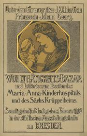 Wohltätigkeitsbazar und Lotterie zum Besten des Maria-Anna-Kinderhospitals