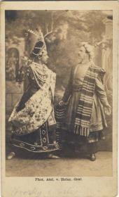 Porträt des Anton Woworsky und des Herrn Bietz in Rollenkostüm