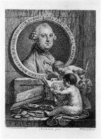 Amicorum opus. Bildnis Dr. J.K.W. Moehsen, im Rund