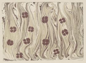 Marmorpapier (mit Blütenmotiven)