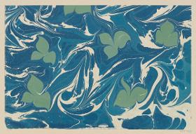 Marmorpapier (mit floralen Motiven)