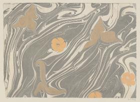 Marmorpapier (mit floralen Motiven)