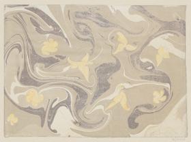 Marmorpapier (mit floralen Motiven)