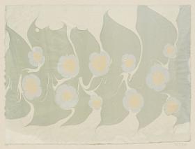 Marmorpapier (mit Blüten)