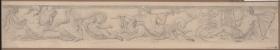Berlin. Schloss, Wohnung Kronprinz Friedrich Wilhelms IV. von Preußen, Teesalon. Entwurf zu den Meerwesen-Reliefs für die Exedrabank