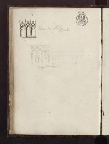 Maßwerk vom Umgang der Kuppel des Domes von Pisa & Wandaufriss vom Obergeschoss des Schiefen Turms
