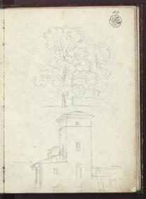 Baumstudien & Rom. Villa Malta. Ansicht
