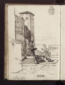 Brunnen auf der Piazza della Rocca in Viterbo