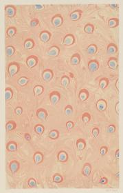 Marmorpapier (mit Pfauenfeder-Motiven)