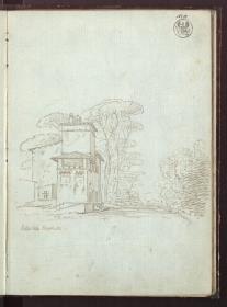 Die Casa Cenci im Park der Villa Borghese in Rom