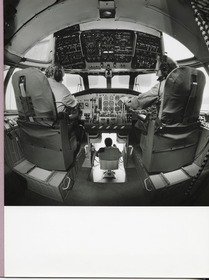 Dornier Flugzeugbau, Atlantik-Seeaufklärer "Brequet", drei Piloten im Cockpit eines "Brequet"