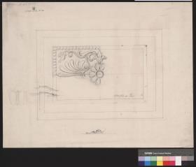 Berlin, Wilhelmplatz. Palais des Prinzen Karl von Preußen. Zeichnung zu einer Türfüllung