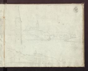 Ansicht von Rovigno vom Meer aus & Ansicht von Piran vom Meer aus & Der Campanile des Domes von Rovigno