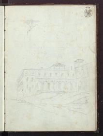 Palazzo bei Rom / Römisches Bauwerk mit Arkaden