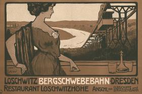 Loschwitz Bergschwebebahn Dresden. Restaurant Loschwitzhöhe