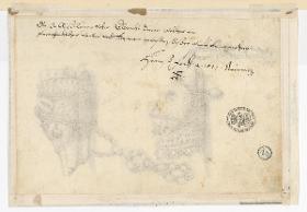 Aufschriften und Stempel auf der Rückseite