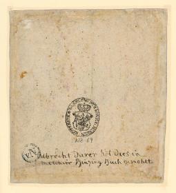 Aufschriften und Stempel auf der Rückseite