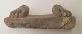 Füße eines stehenden Buddha (Fragment)